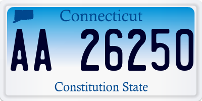 CT license plate AA26250