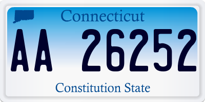 CT license plate AA26252