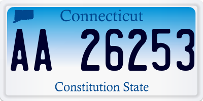 CT license plate AA26253