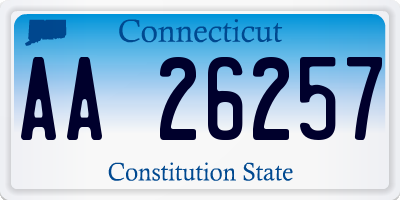 CT license plate AA26257