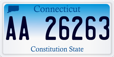 CT license plate AA26263