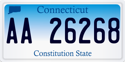 CT license plate AA26268