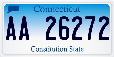 CT license plate AA26272