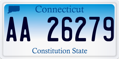 CT license plate AA26279