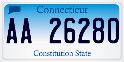 CT license plate AA26280