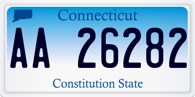 CT license plate AA26282