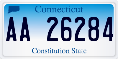 CT license plate AA26284