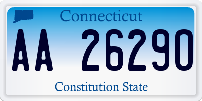 CT license plate AA26290