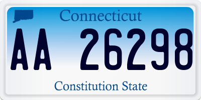 CT license plate AA26298