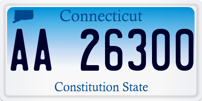 CT license plate AA26300