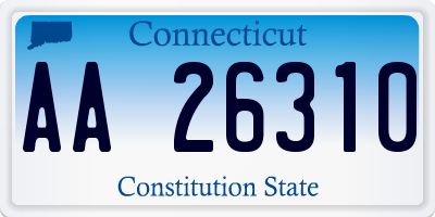 CT license plate AA26310