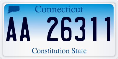 CT license plate AA26311
