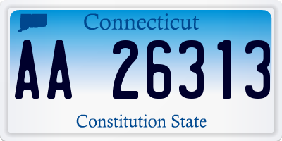 CT license plate AA26313