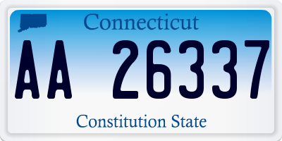 CT license plate AA26337