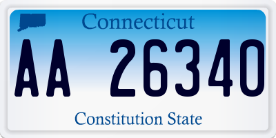 CT license plate AA26340