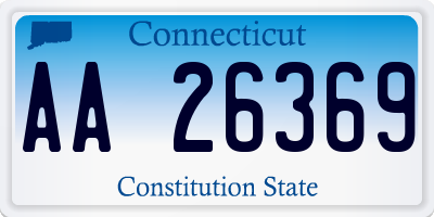 CT license plate AA26369