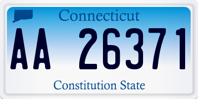 CT license plate AA26371