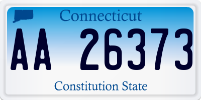 CT license plate AA26373