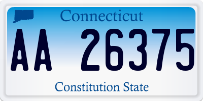 CT license plate AA26375