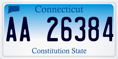 CT license plate AA26384