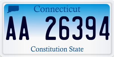 CT license plate AA26394