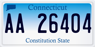 CT license plate AA26404