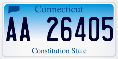 CT license plate AA26405