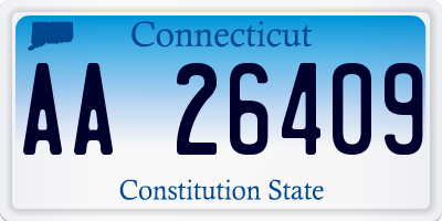 CT license plate AA26409