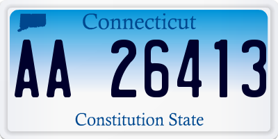 CT license plate AA26413