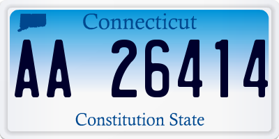 CT license plate AA26414