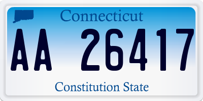 CT license plate AA26417