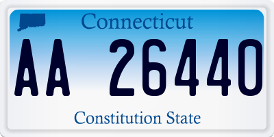 CT license plate AA26440