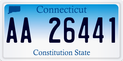 CT license plate AA26441