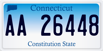 CT license plate AA26448