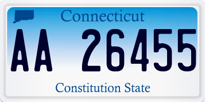 CT license plate AA26455