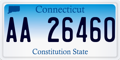 CT license plate AA26460