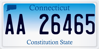 CT license plate AA26465