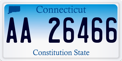 CT license plate AA26466