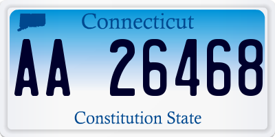 CT license plate AA26468