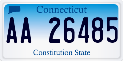 CT license plate AA26485