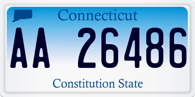 CT license plate AA26486