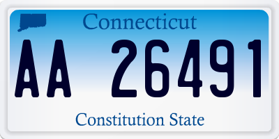 CT license plate AA26491