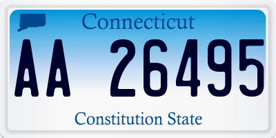 CT license plate AA26495