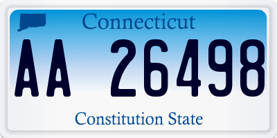 CT license plate AA26498