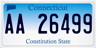 CT license plate AA26499