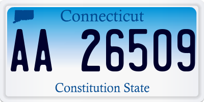 CT license plate AA26509