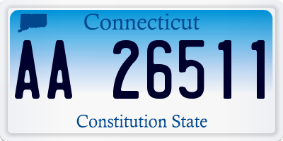 CT license plate AA26511