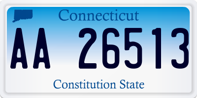 CT license plate AA26513