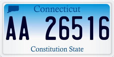 CT license plate AA26516