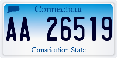 CT license plate AA26519